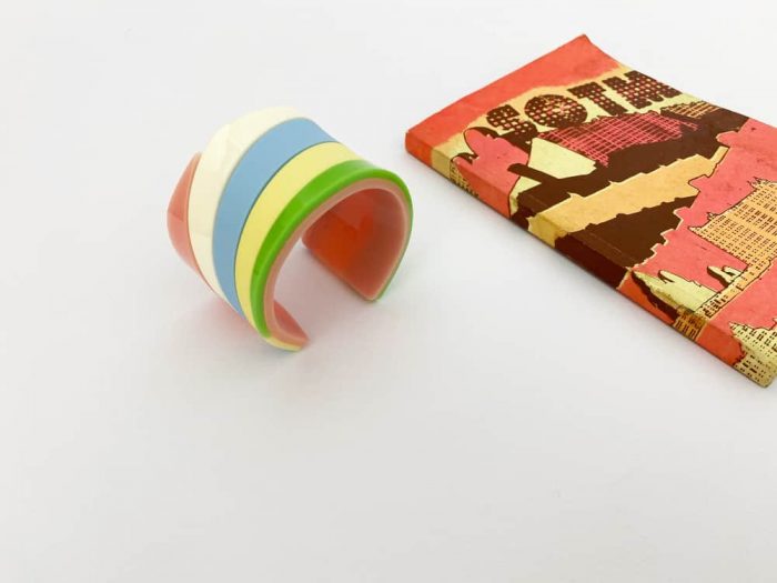 colorful plexiglass rainbow bracelet by plexi shock